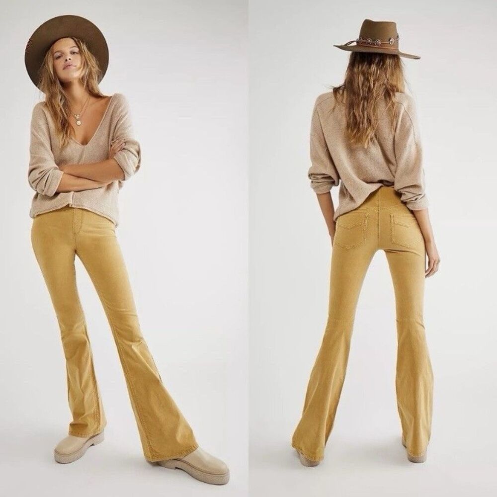 We The Free Penny Pull On Corduroy Flare Pants Free People Hayloft Size 27